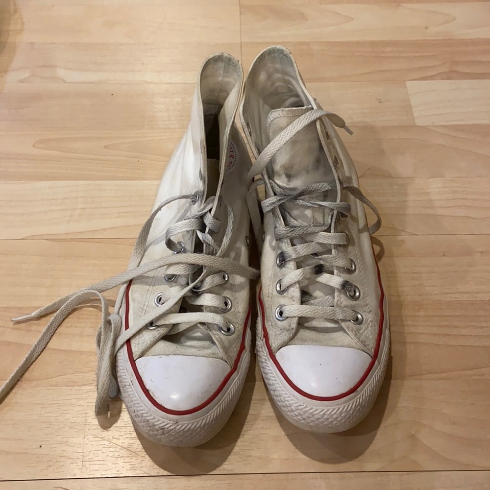 Used White converse high tops